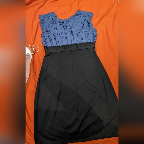 Blue and Black Cocktail Dress - Picture 2 of 3